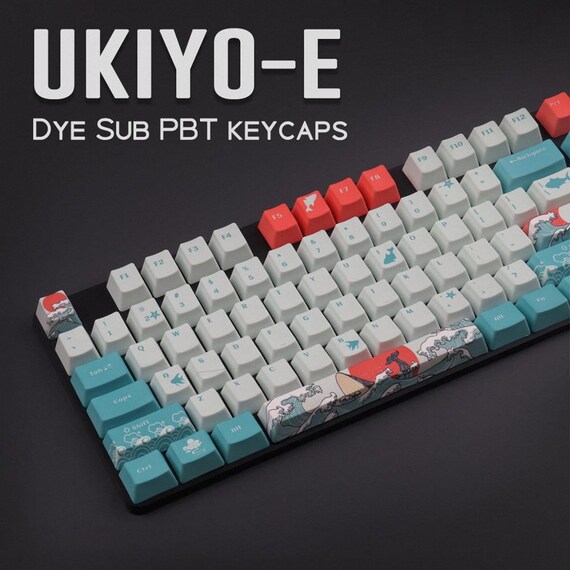 Pbt 108 Key Keycap Oem Keycaps Set Dye Sublimation Ukiyo E Etsy Pbt 108 Key Keycap Oem Keycaps Set Dye Sublimation Ukiyo E Etsy