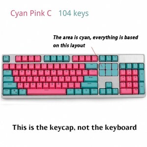 Gmk Miami 104/87/61 Keys Double Shot Pbt Keycap Backlight Universal Column Keycaps For Mechanical Keyboard  61/64/68/75/84/87