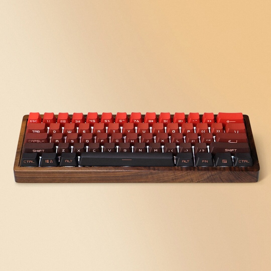 Gradient Red Keycap Set PBT OEM Keycap for Mechanical Gaming Keyboard