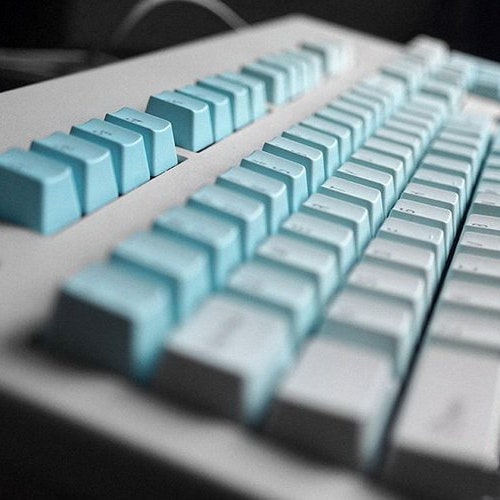 Ice Blue shops Personality Mechanical Keyboard Keycaps Water Transfer Printing 87/104/108 keys Key Caps for Cherry Razer DuckyFILCO