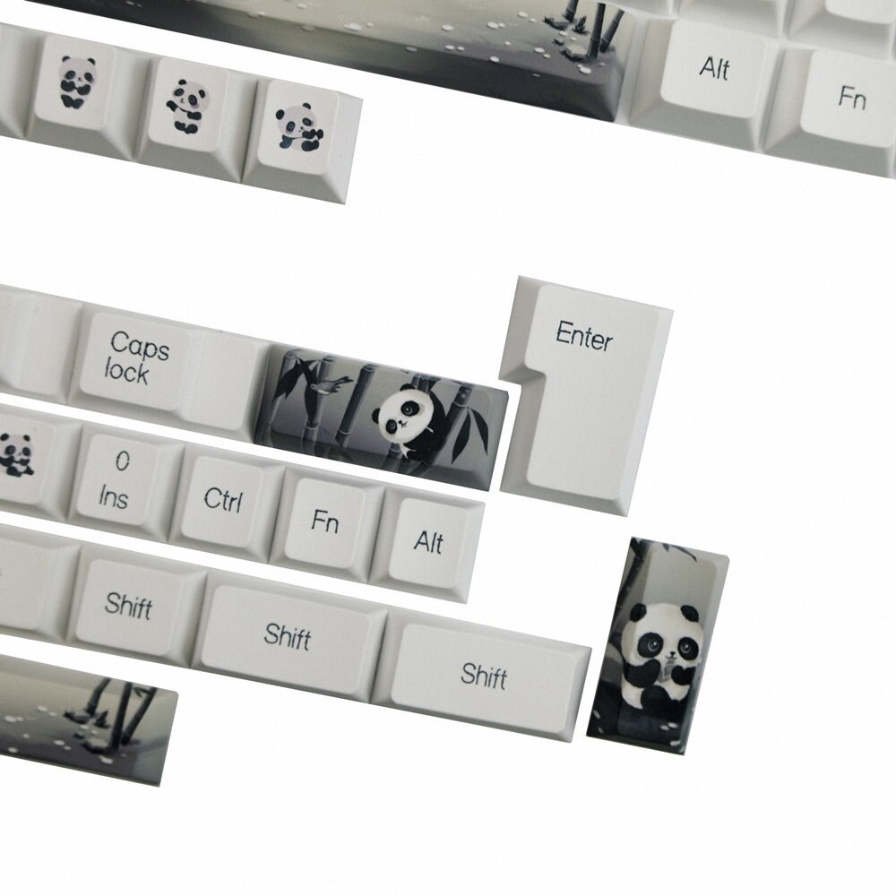 Cute Panda Keycap Set Dye-sub Cherry Profile Keycaps for | Etsy