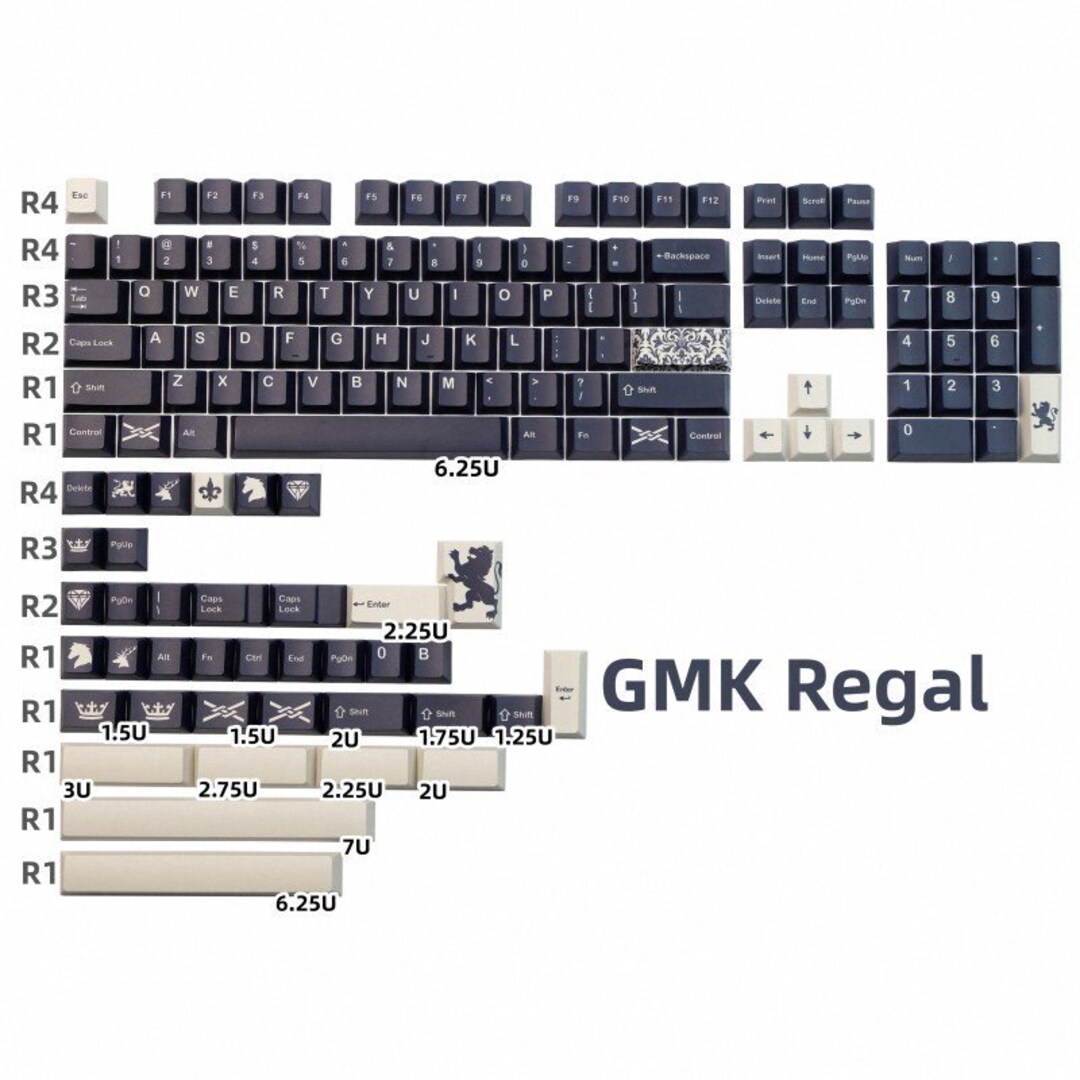140 Keys GMK Regal Keycap Set Custom PBT Keycaps for Cherry Switch