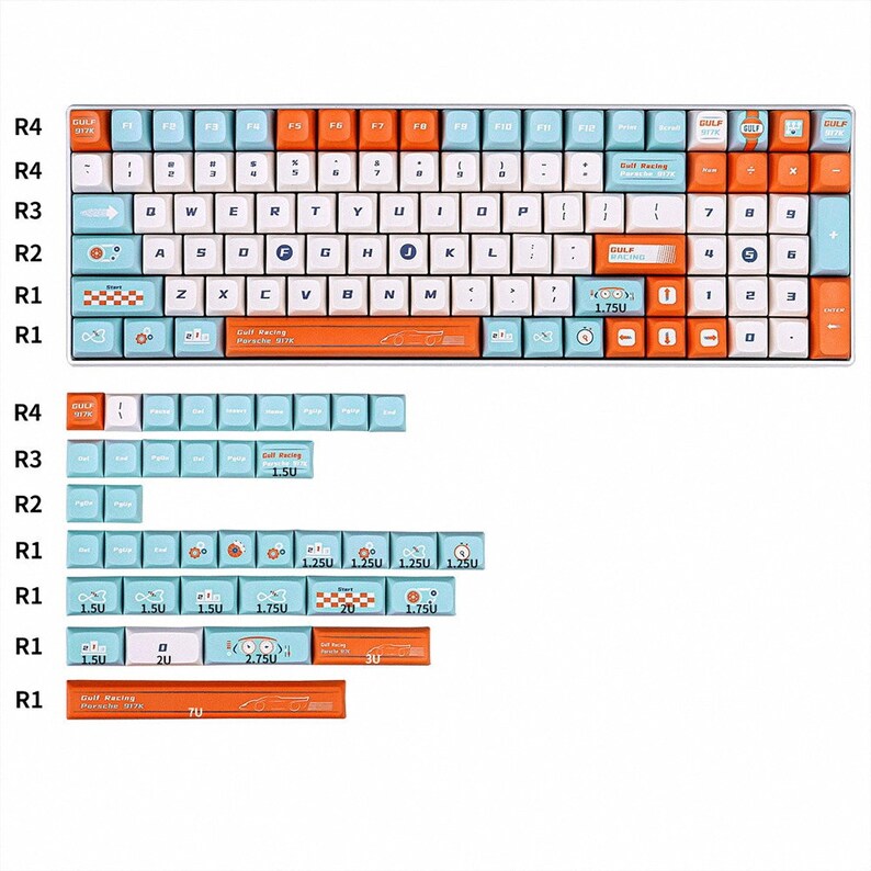 Gulf Racing 917K PBT Keycap 138 Keys KDA Profile Dye-Sub image 2
