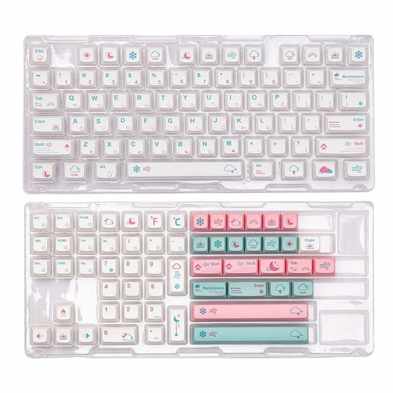 Teclas PBT, juego completo de teclas de teclado de perfil XDA, teclas  personalizadas DYE-Sub para interruptores Cherry Gateron MX, teclados  mecánicos