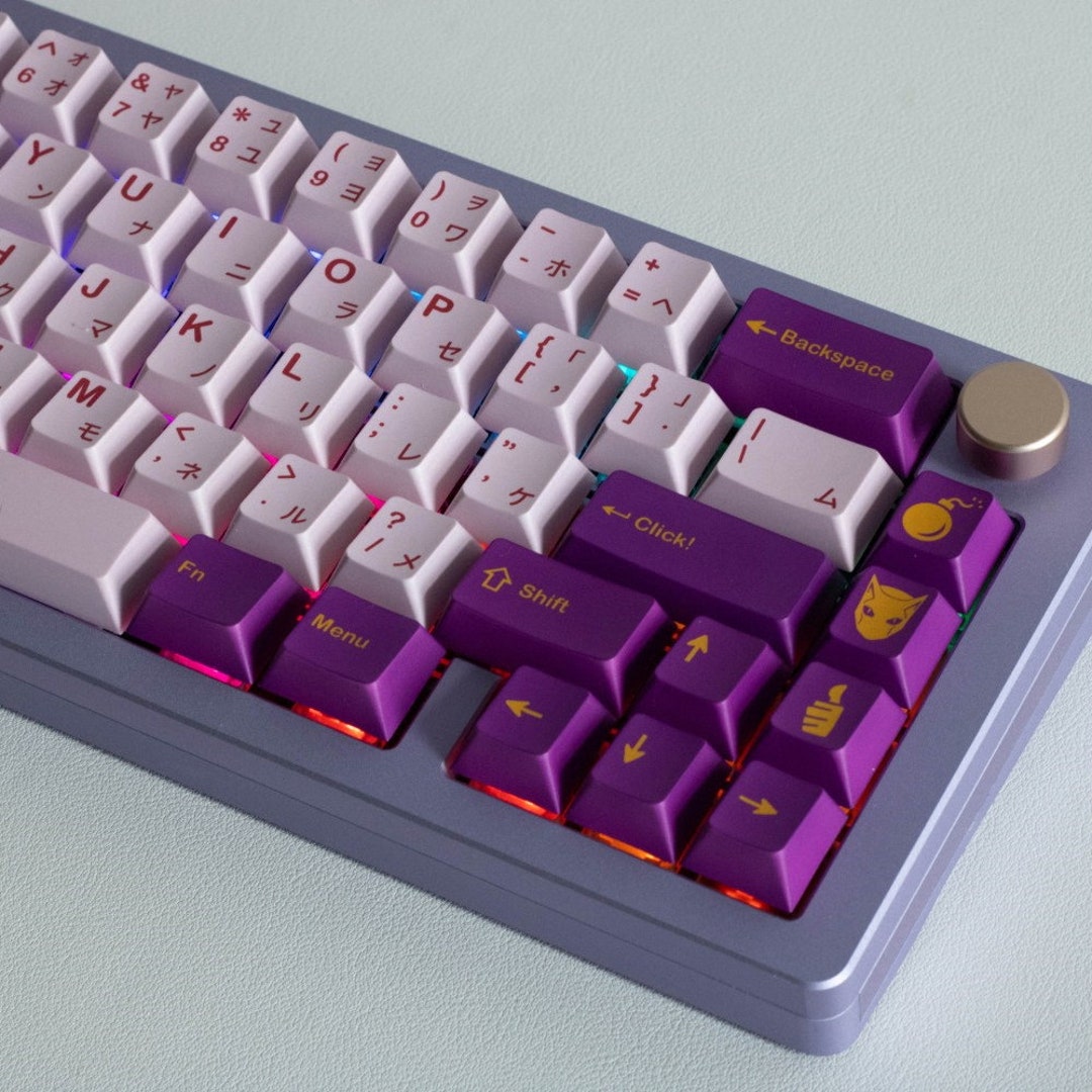 GMK Keycap Set Purple Color PBT Keycap Sets for Mechanical Etsy