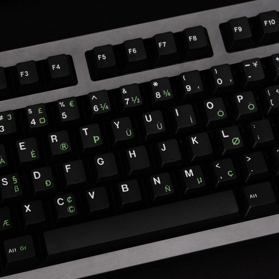 GMK Royal Alpha Typewriter Keycap Set Cherry Profile Black Keycap for