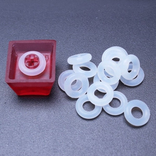 108 Pcs White Keycaps Rubber O-Ring Switch Sound Dameders For Cherry MX Key Clavers Key Cap O Ring Replace Part