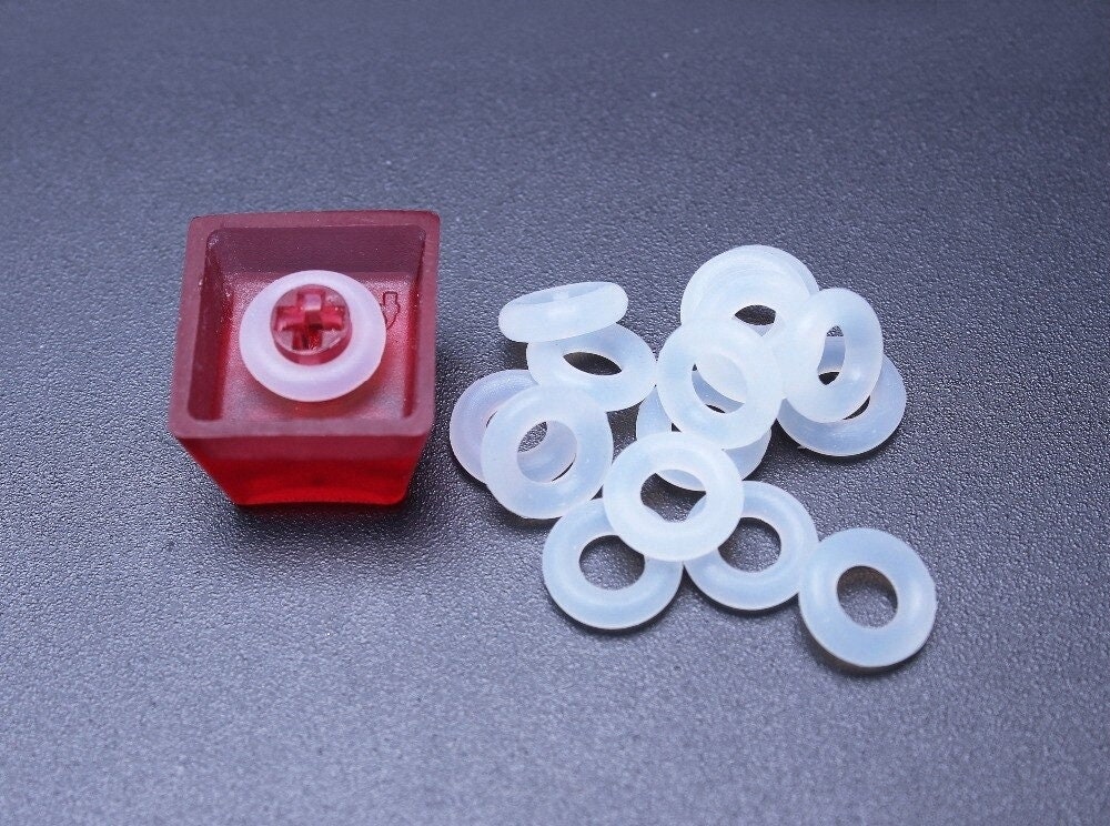108 Pcs White Keycaps Rubber O-ring Switch Sound Dampeners for Cherry MX  Keyboard Dampers Key Cap O Ring Replace Part 