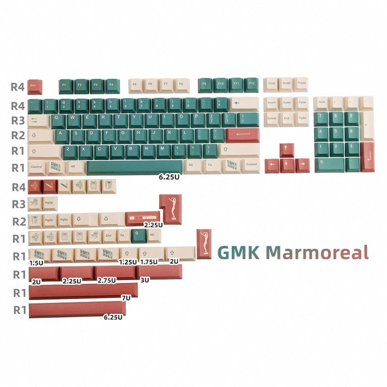 GMK Marmoreal Keycap Sets Custom Keycaps for Ansi ISO Layout Etsy