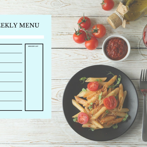 Weekly Menu, Weekly Groceries, Weekly Schedule, Meal Planning