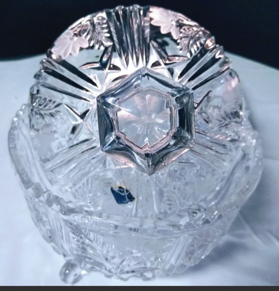 Shannon Crystal Freedom Covered Candy Bowl Dish by Godinger Etsy