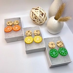 Citrus Slices | Citrus Collection | Polymer Clay Earrings | Dangle Earrings | Accessories | Statement Earrings