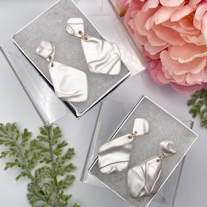 Valentine Atlantis | Collection Saint Valentin | Boucles d&#39;oreilles en pâte polymère | Boucles d&#39;oreilles pendantes | Accessoires | Déclaration Boucles D&#39;oreilles