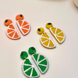 Citrus Candy Slices | Citrus Collection | Polymer Clay Earrings | Dangle Earrings | Accessories | Statement Earrings