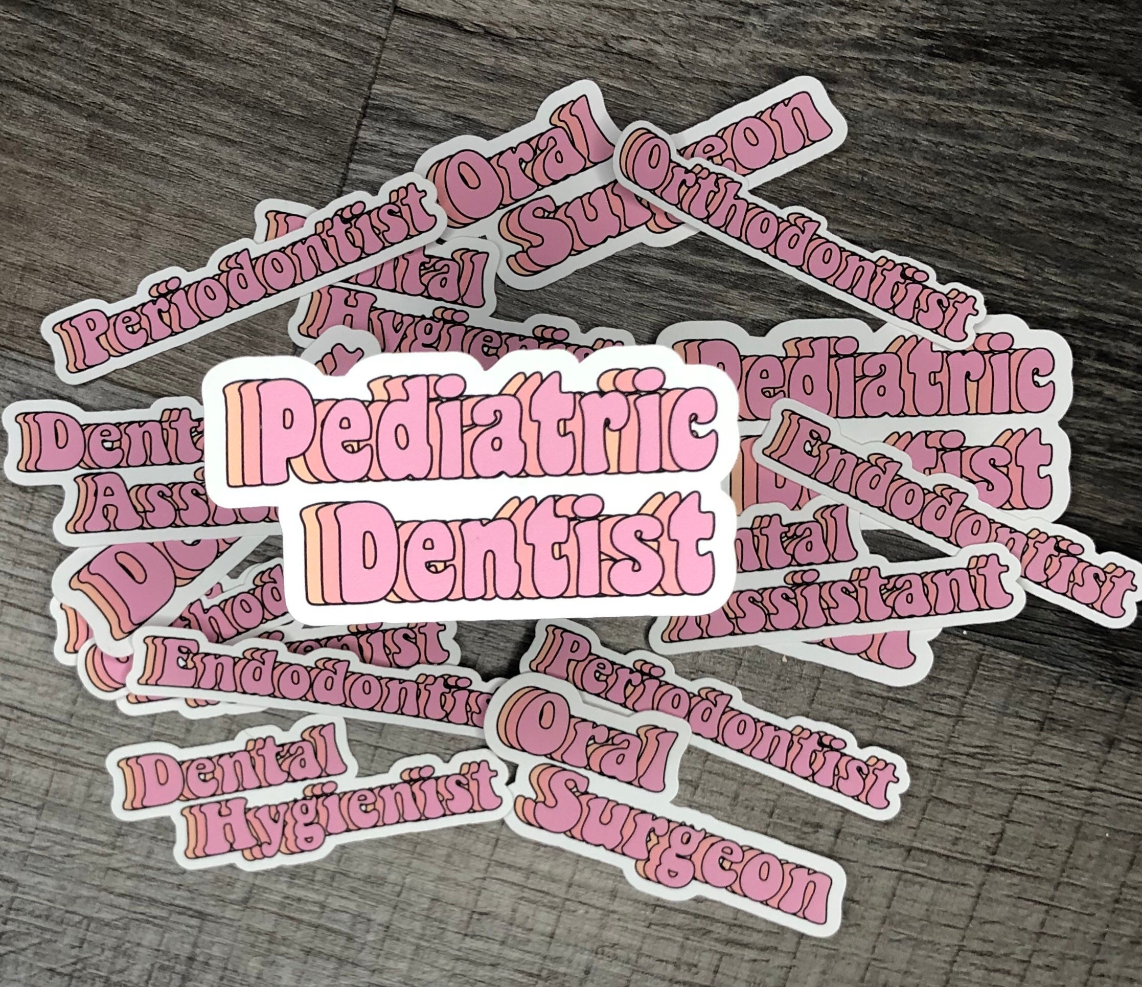 Retro Inspired Dental Sticker Laptop Sticker Water Bottle Etsy