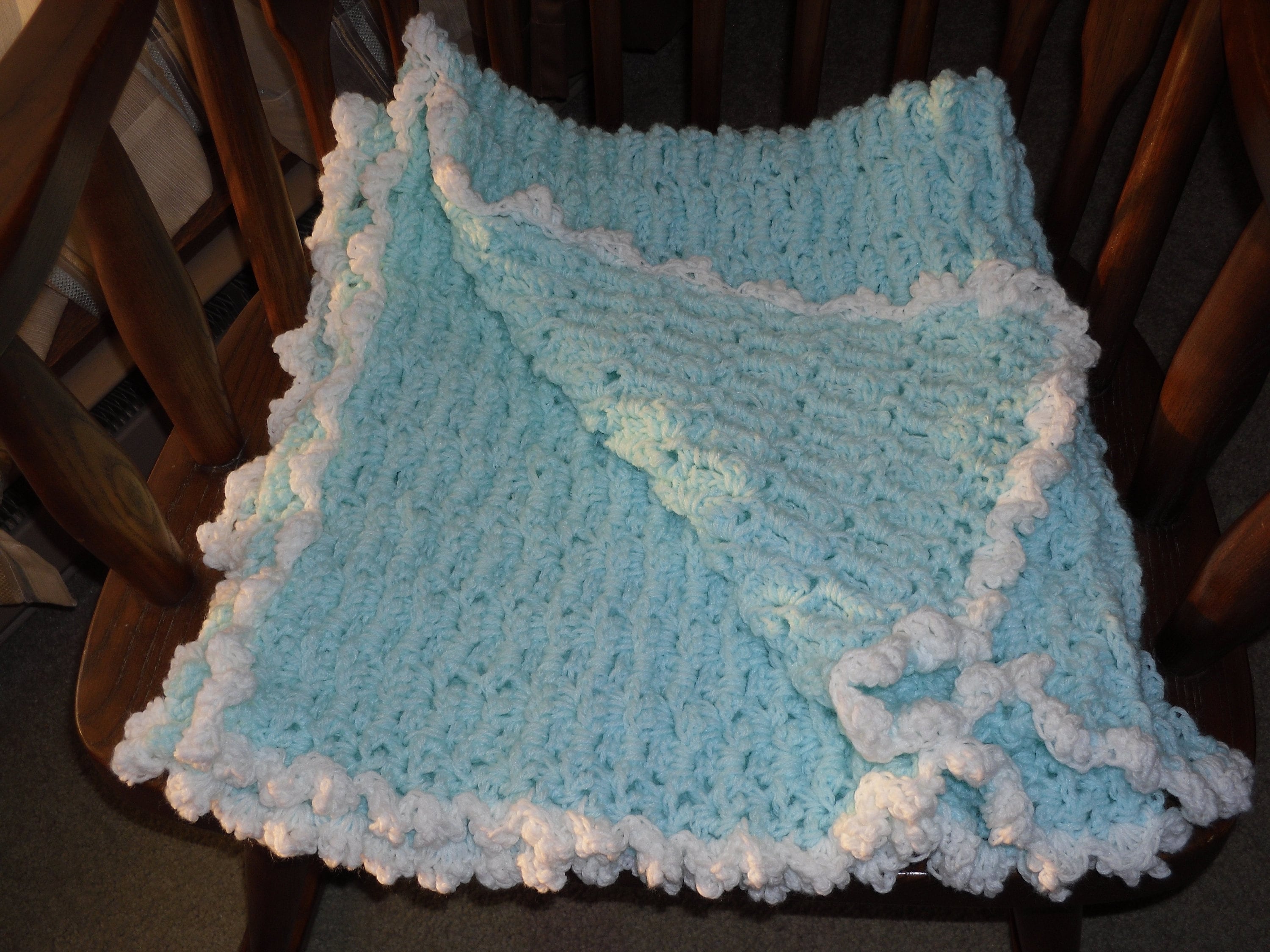 Crochet Baby Blanket --- Lt. Green