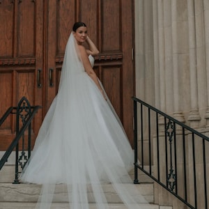 Ivory Wedding Veil,Cathedral Veil,Royal Veil,Bridal Veil, Wedding Accessories,Pure White Veil,Just Wedding Veil,Puffy Veil,Wide Veil
