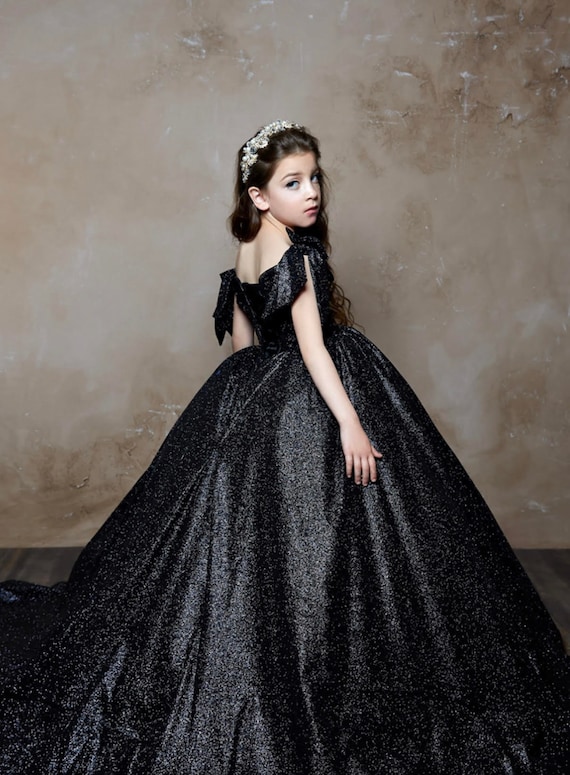 Buy Shahina Fashion Baby-Girls Kids Black Sequin Fancy Prom Dress Princess  Gown Birthday Dresses 1-2Year at Amazon.in