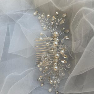 Wedding comb with pearls, Hair comb for Bridal, Hair accessories,Wedding accessories, Wedding Vine,Bridal accessories, Bridal comb,