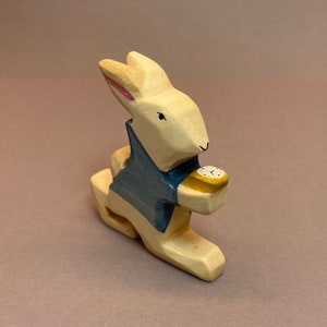 Wooden figure white rabbit | Alice in Wonderland | Waldorf