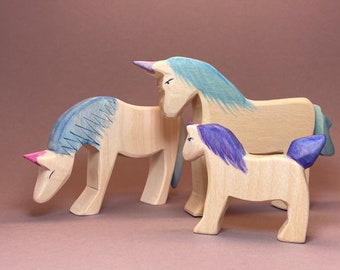 Unicorn handmade from maple wood