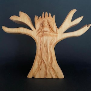 Creepy tree made of solid alder wood | Wood tree | Tree toys