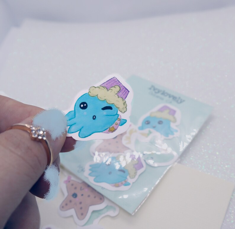 Kawaii Ocean Animals Sticker Set Cute Oceania Stickers | Etsy