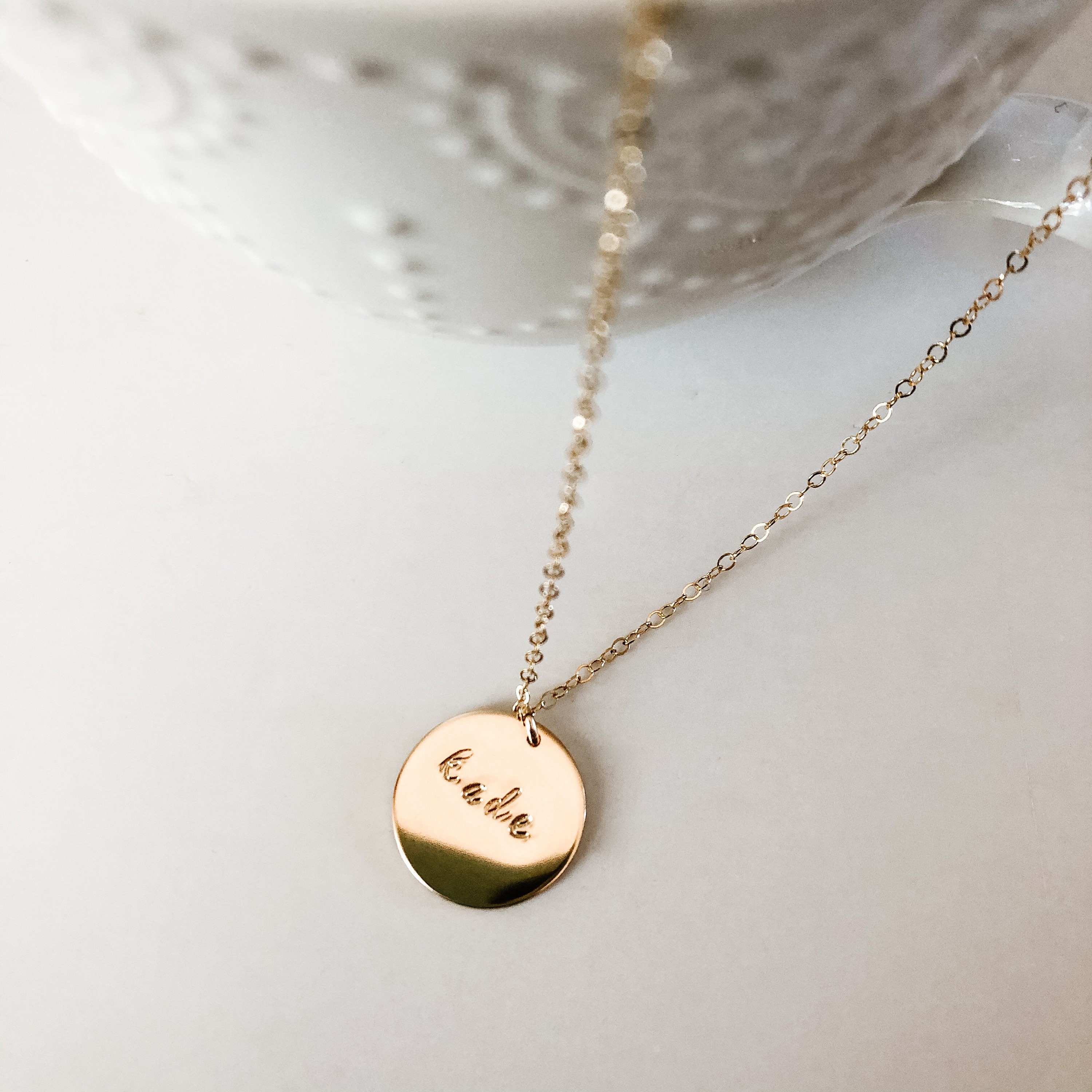 HandStamped Necklace customized Goldfilled Sterling Etsy