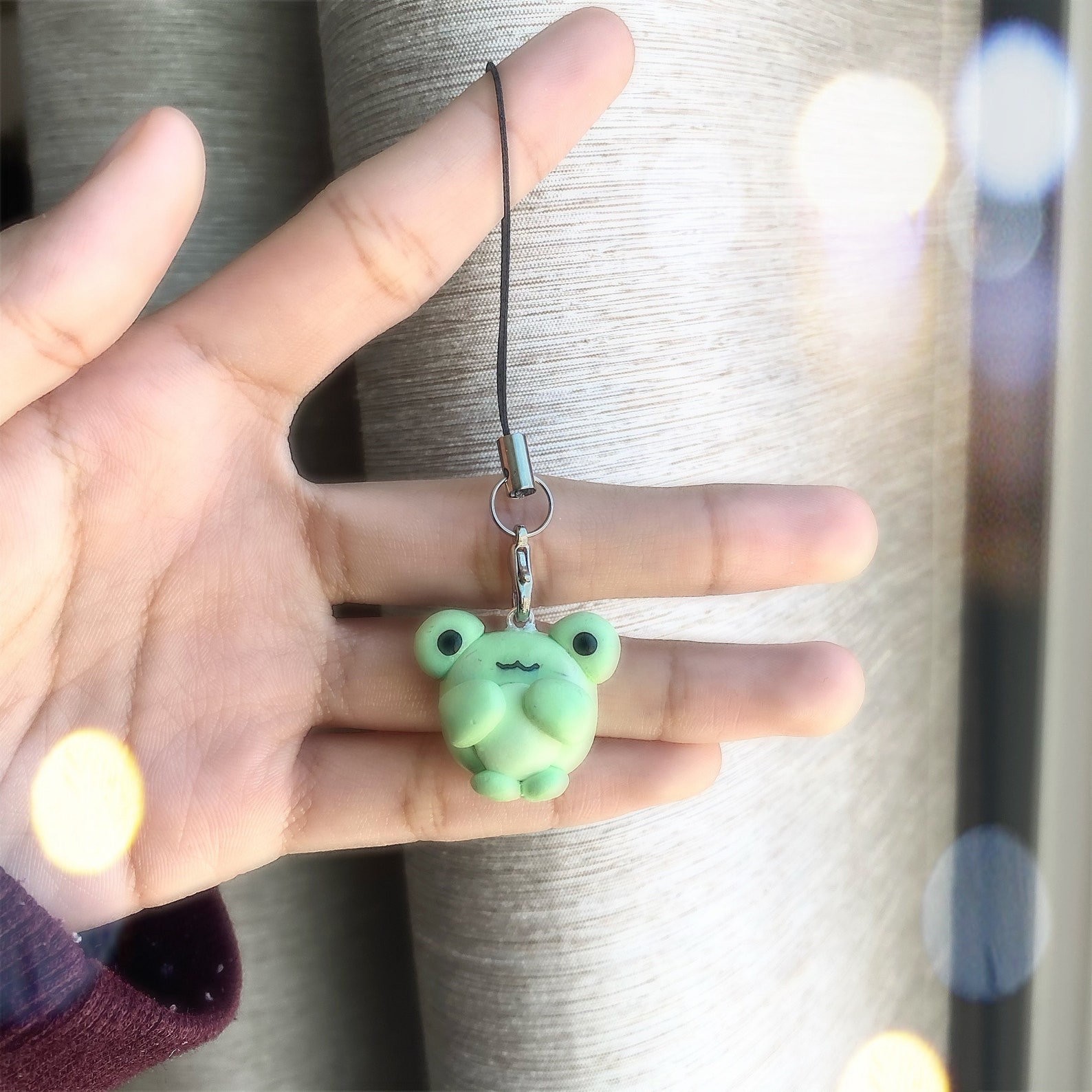 Cute Frog Polymer Clay Keychain Charm Polymer Clay Etsy.de