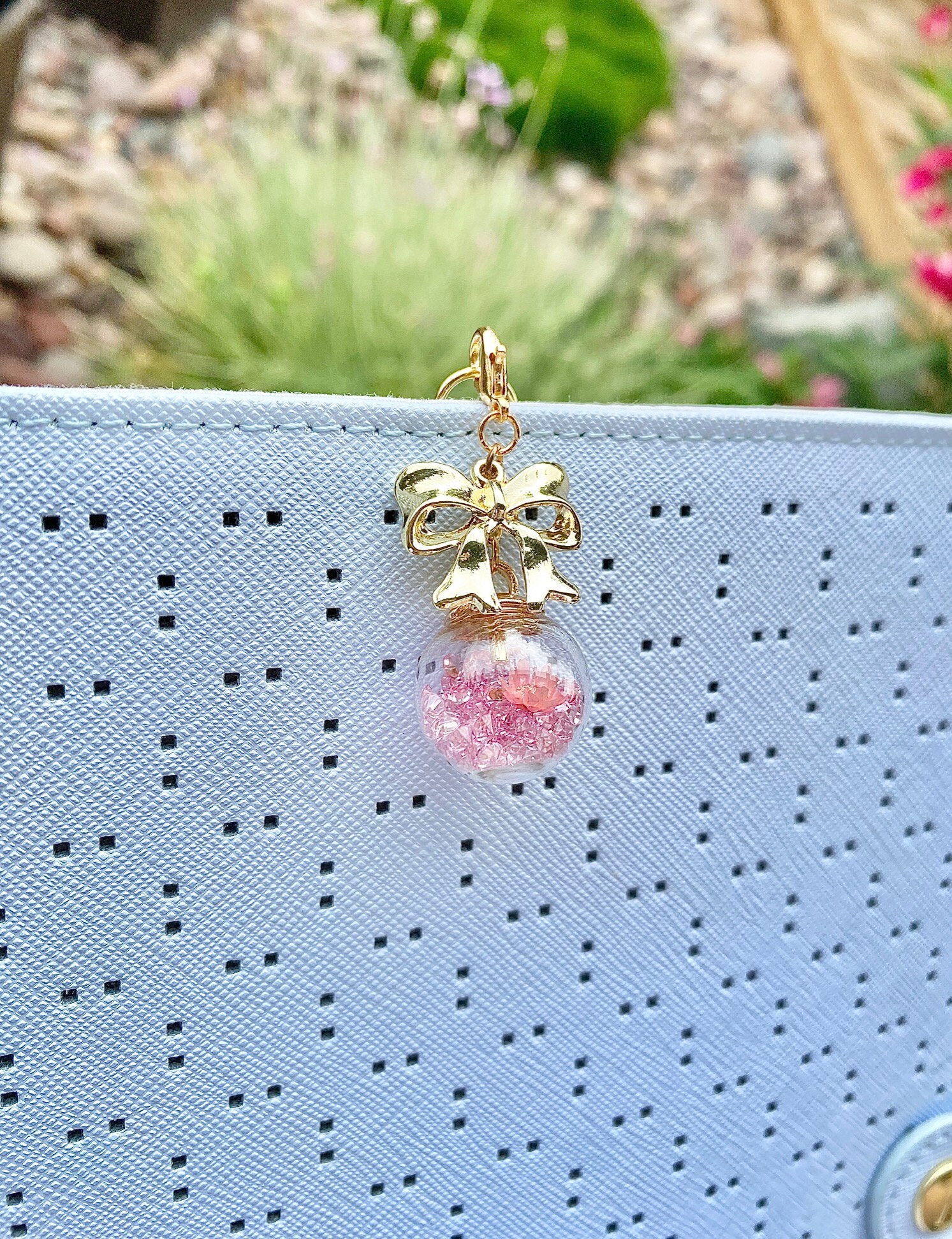 Flower Pinkpurple Dangle Charm Charm, Candy, Pink, Candy Charm