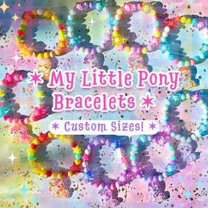 My Little Pony-inspired charm bracelets (CUSTOM SIZES!) | MLP, ponies, twilight, applejack, pinkie pie, rainbow dash, fluttershy, rarity