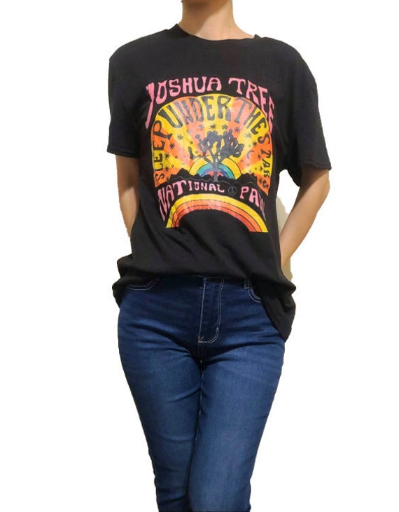 Light meterial Vintage women Tshirts Joshua Tree Etsy