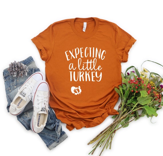 Thanksgiving Pregnancy Announcement Shirt Expecting a Little