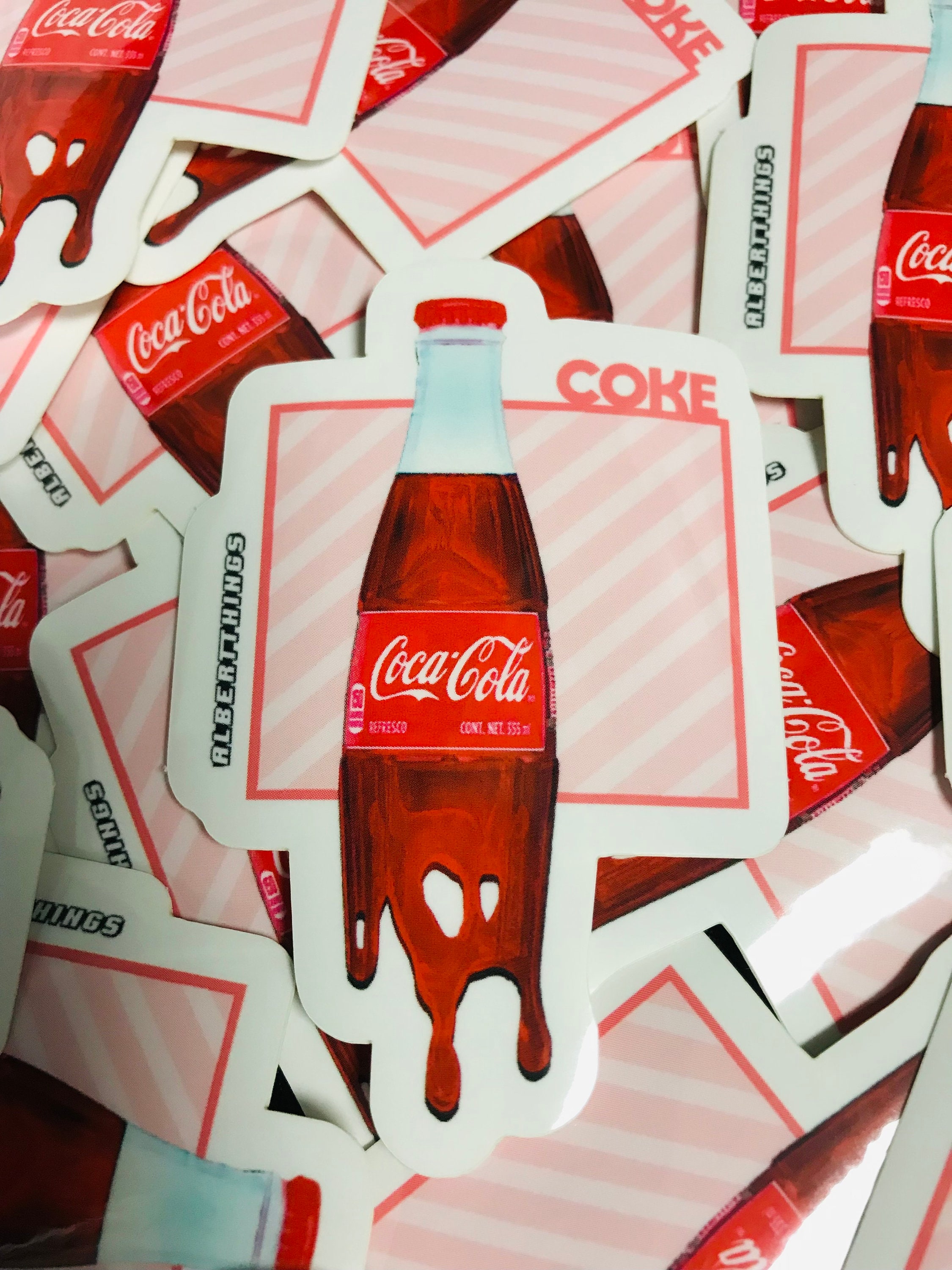 Coke bottle label template