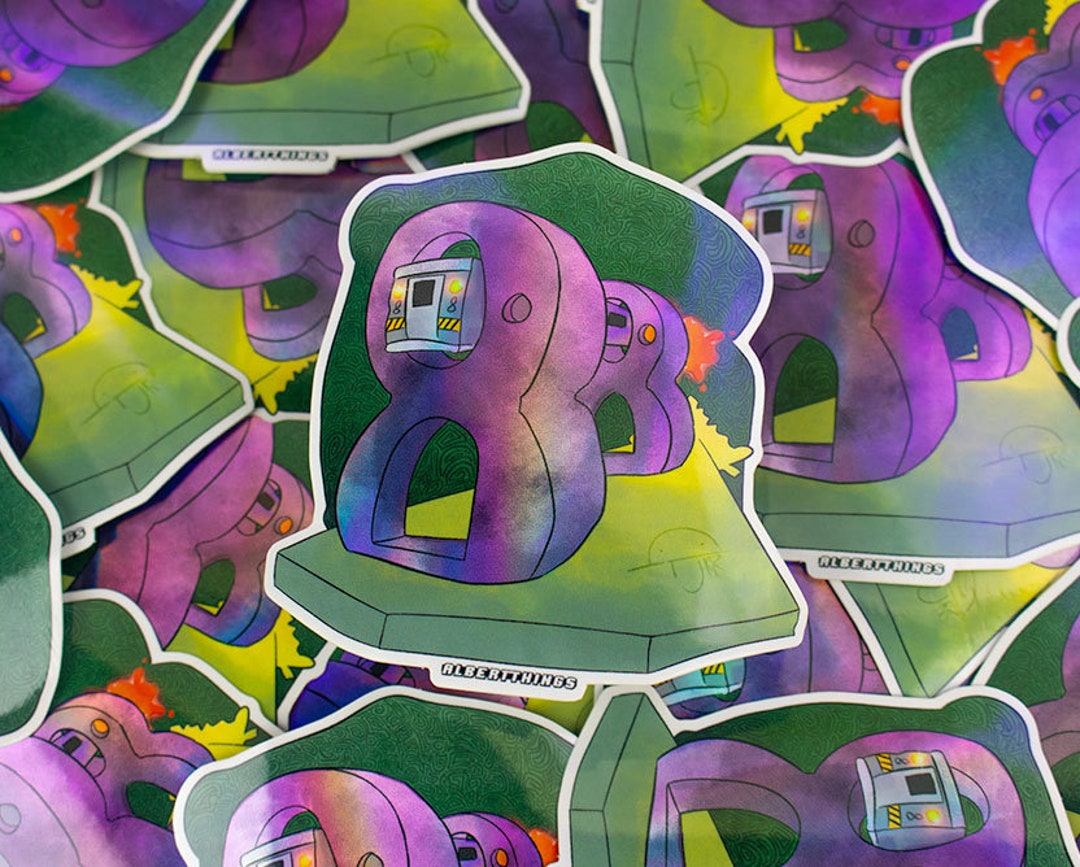 Number 8 Sticker Holographic Sticker Number Sticker - Etsy