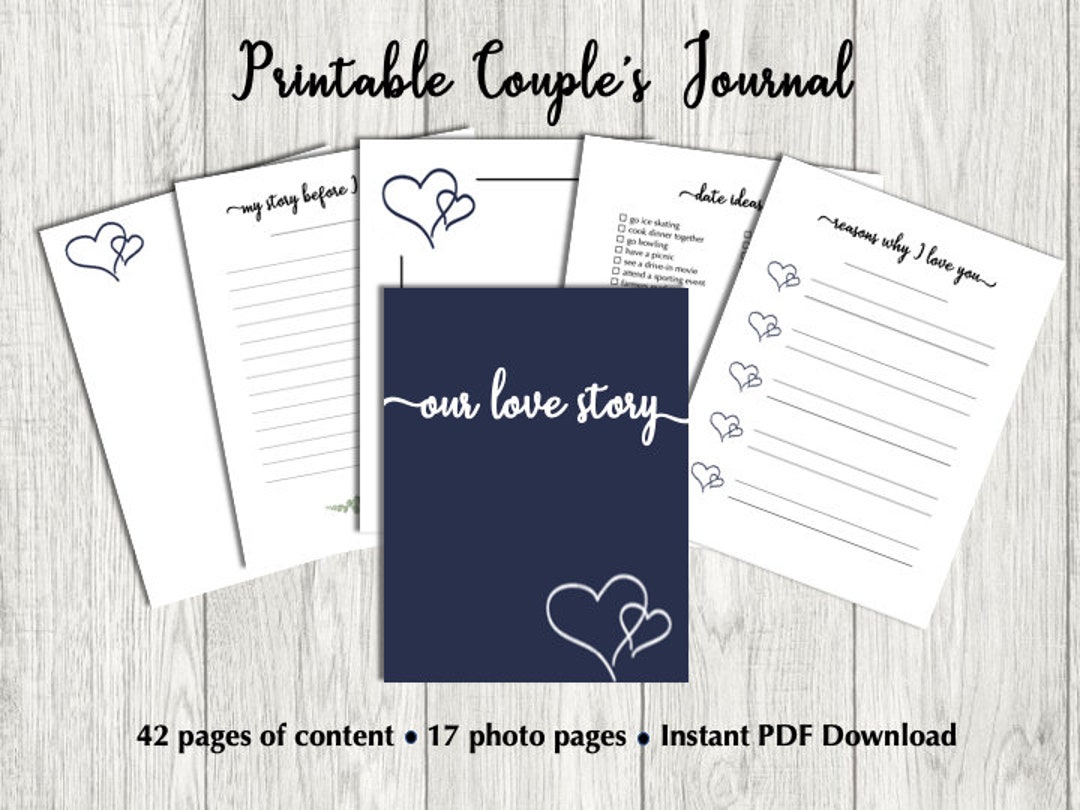 Couple Diary Journal and Planner Printable for Couples Gift for  Boyfriend/girlfriend Valentines Day 