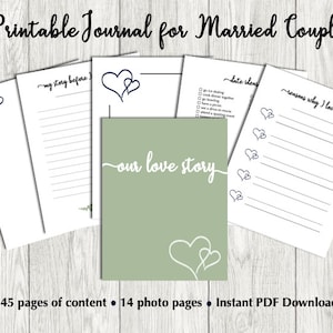 Printable Journal for Married Couples | Marriage Journal | Memory Book | Our Love Story | Reasons I Love You | Gift for Husband or Wife