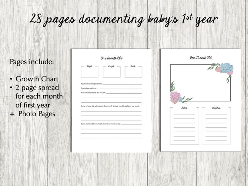 Printable Child Memory Book Baby Memory Book Toddler Memory Book Baby