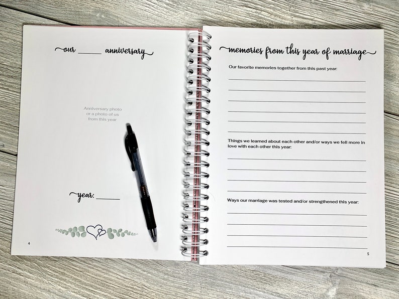 Anniversary Memory Book Anniversary Album Anniversary Book Anniversary