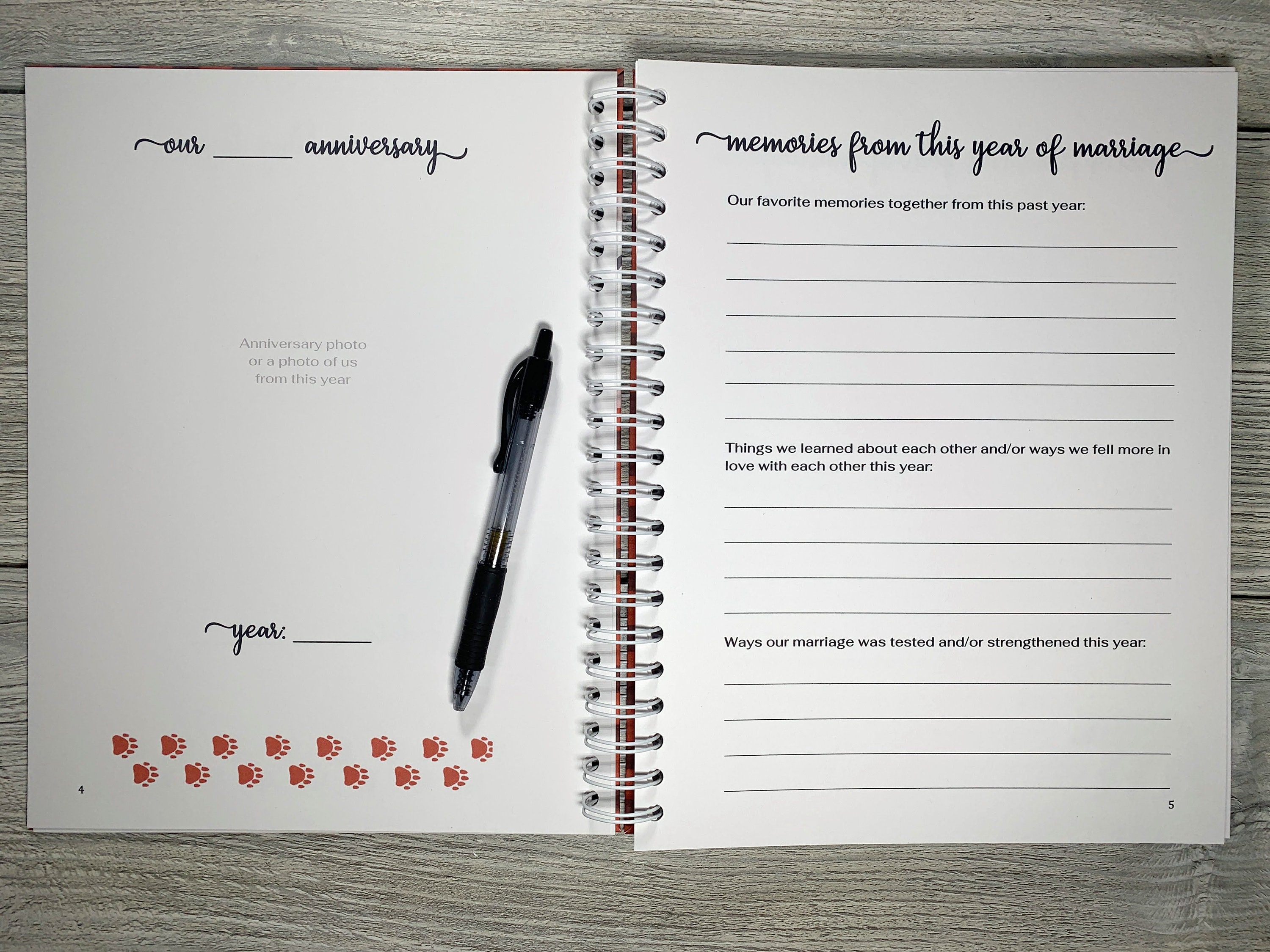 Anniversary Memory Book Anniversary Album Anniversary Book Etsy