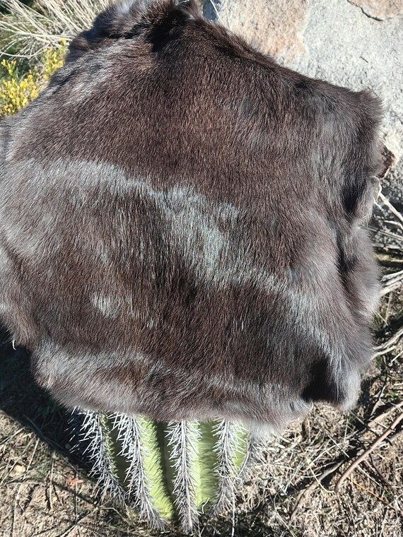 Custom Hand Tooled Leather Rabbit Fur Suede Deerskin Reversible