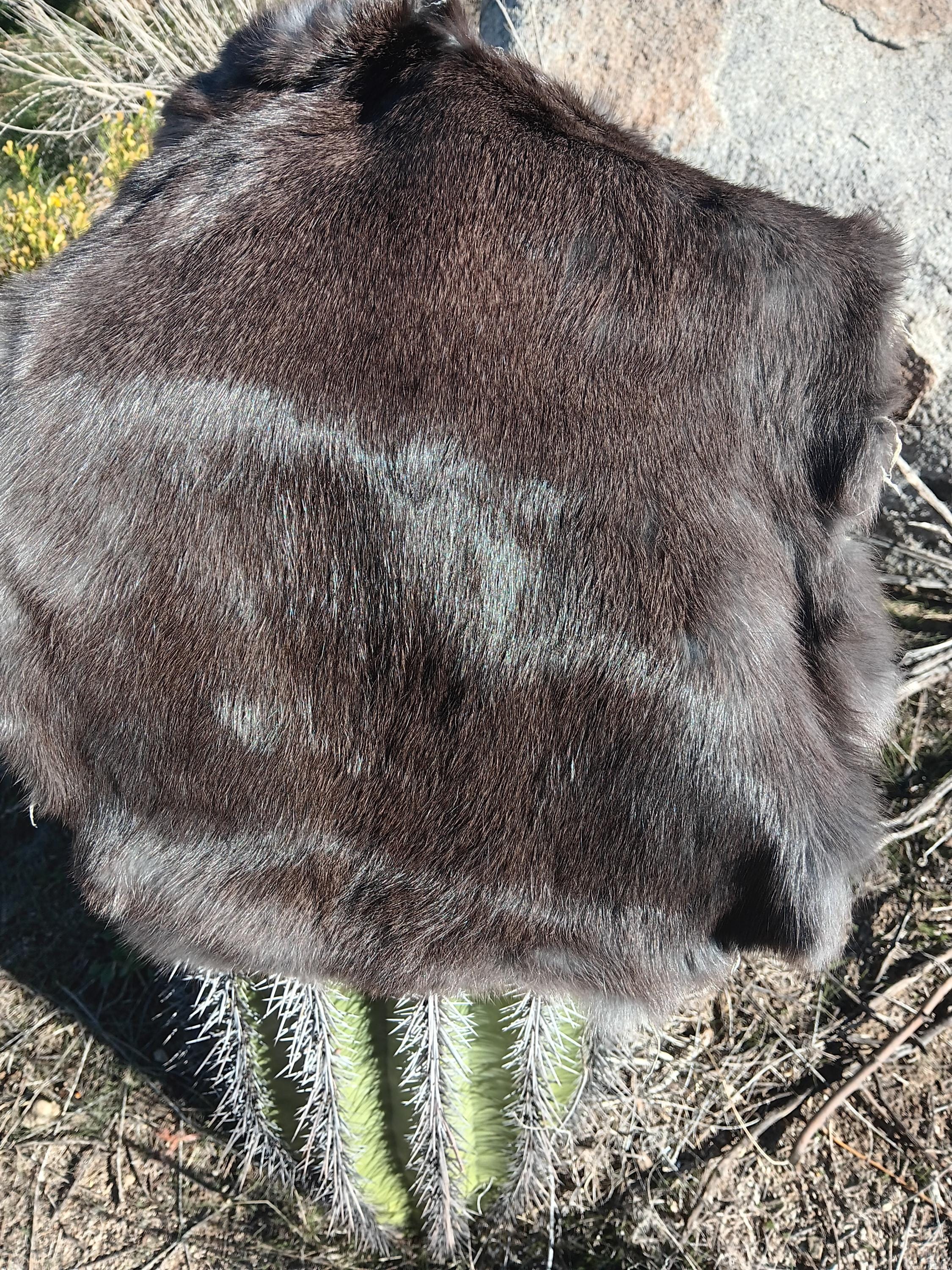 Custom Hand Tooled Leather Rabbit Fur Suede Deerskin Reversible