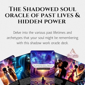Past Lives & Hidden Power Oracle-Tarot Cards-Oracle Cards-Shadow work Cards-Karmic Oracle