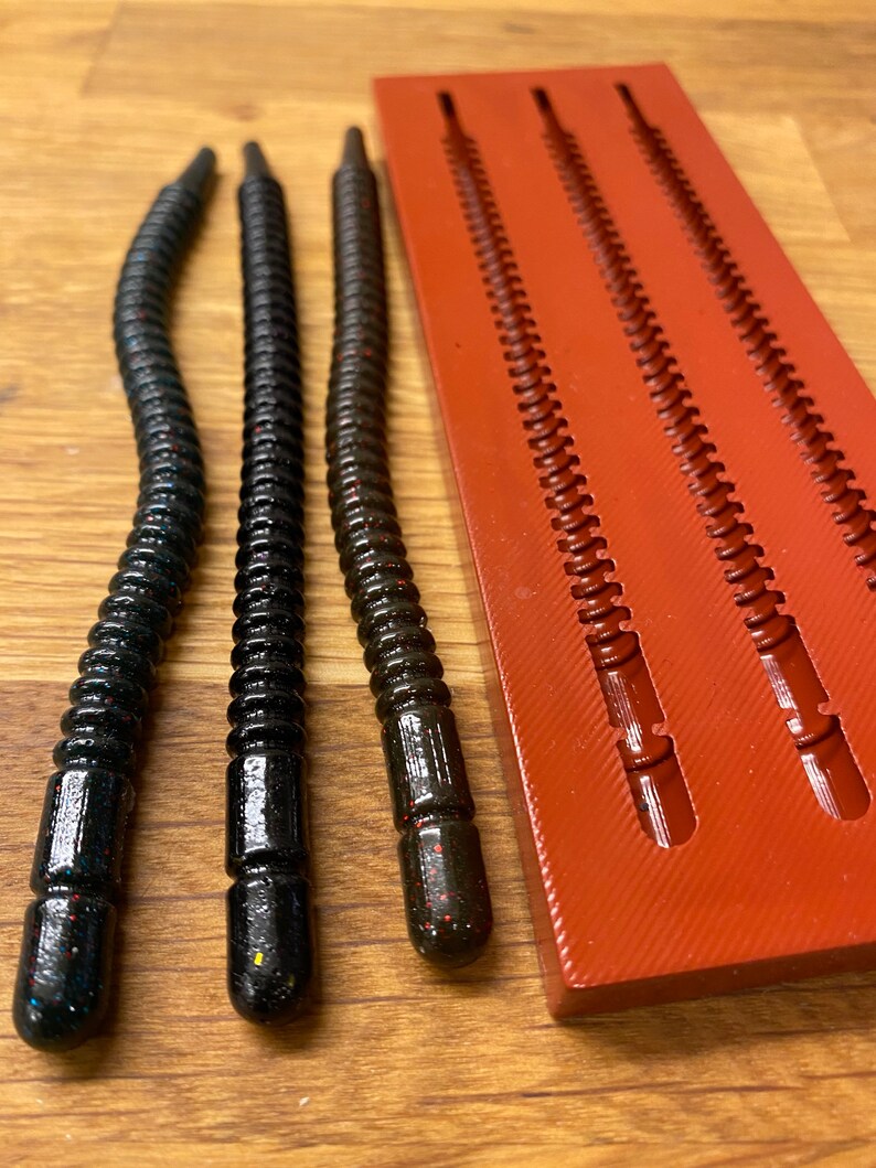 High temp silicone fishing lure mold for plastisol 5 inch Etsy