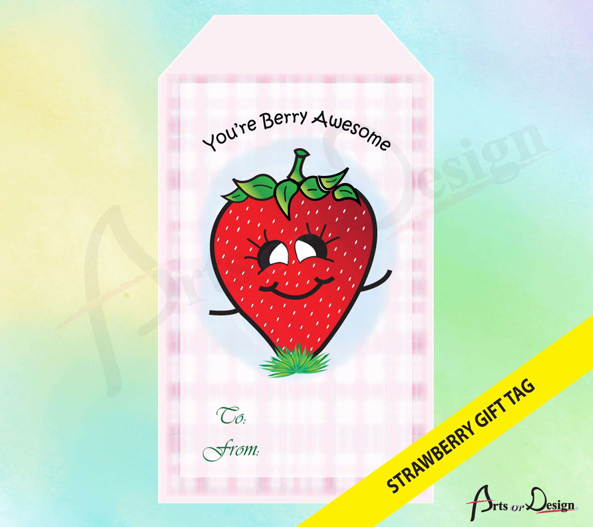 Strawberry Printable Tags Strawberry Gift Tags Strawberry Etsy España