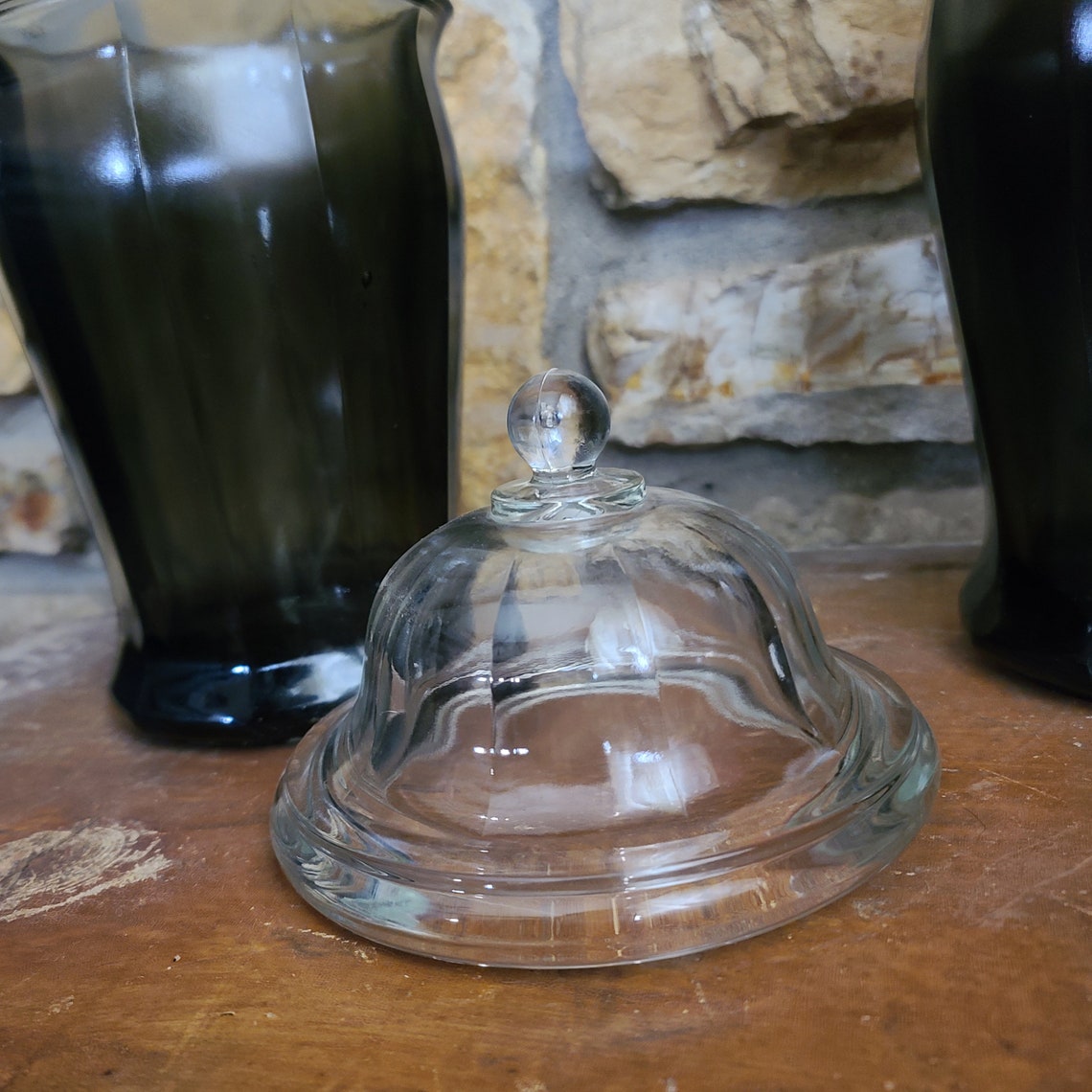 vintage apothecary jars with lids