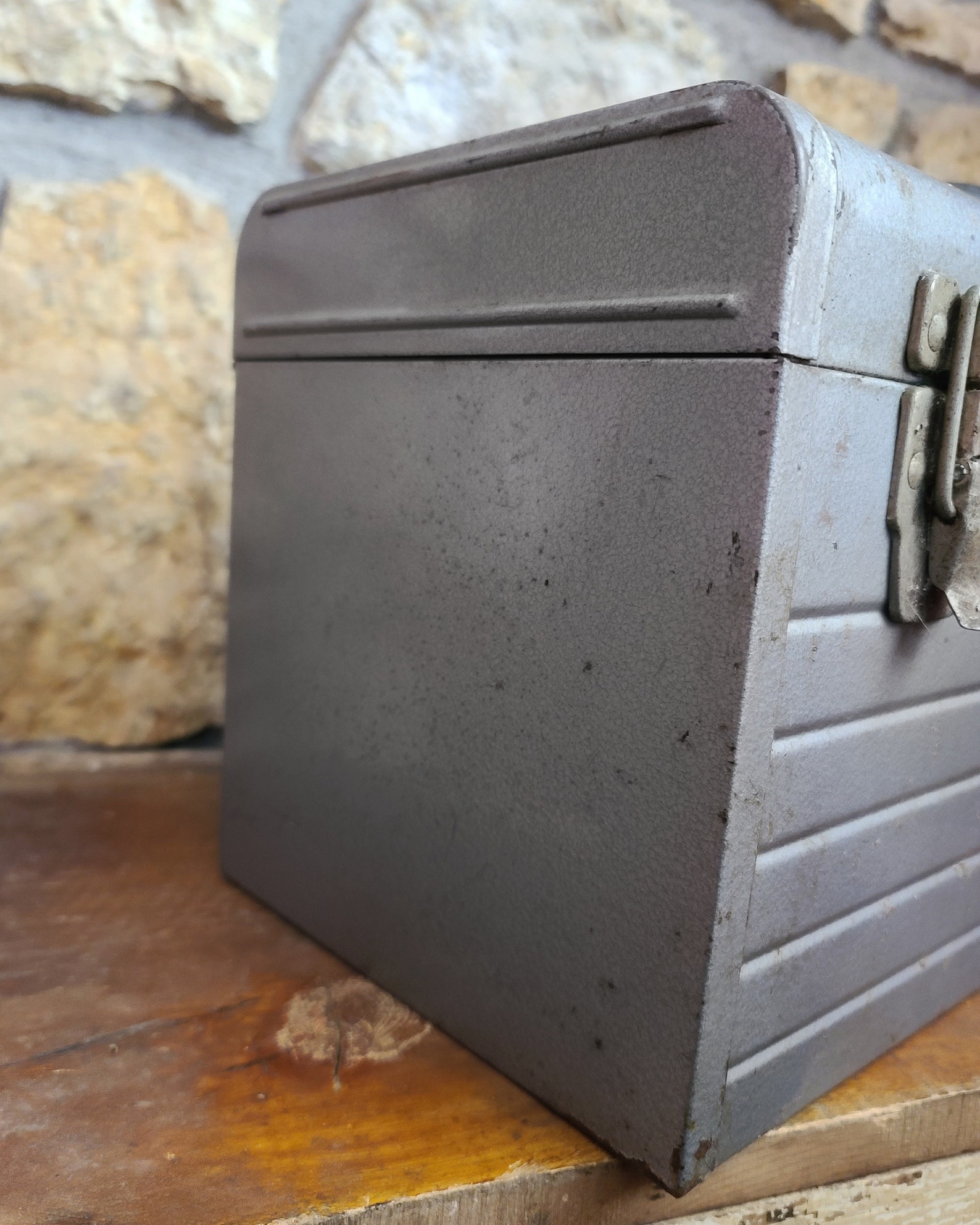 Vintage Silver Metal Toolbox Gray Craftsman Toolbox Craft Etsy