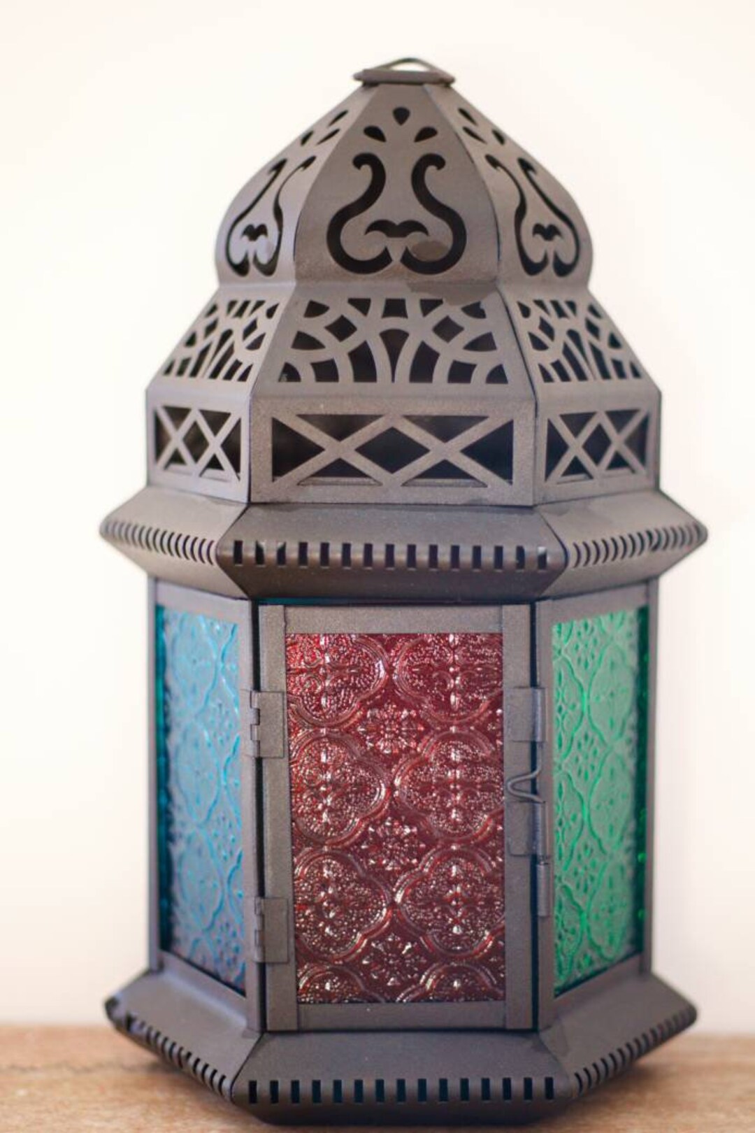 Vintage Moroccan Glass Candle Holder Sconce Light Wall Etsy