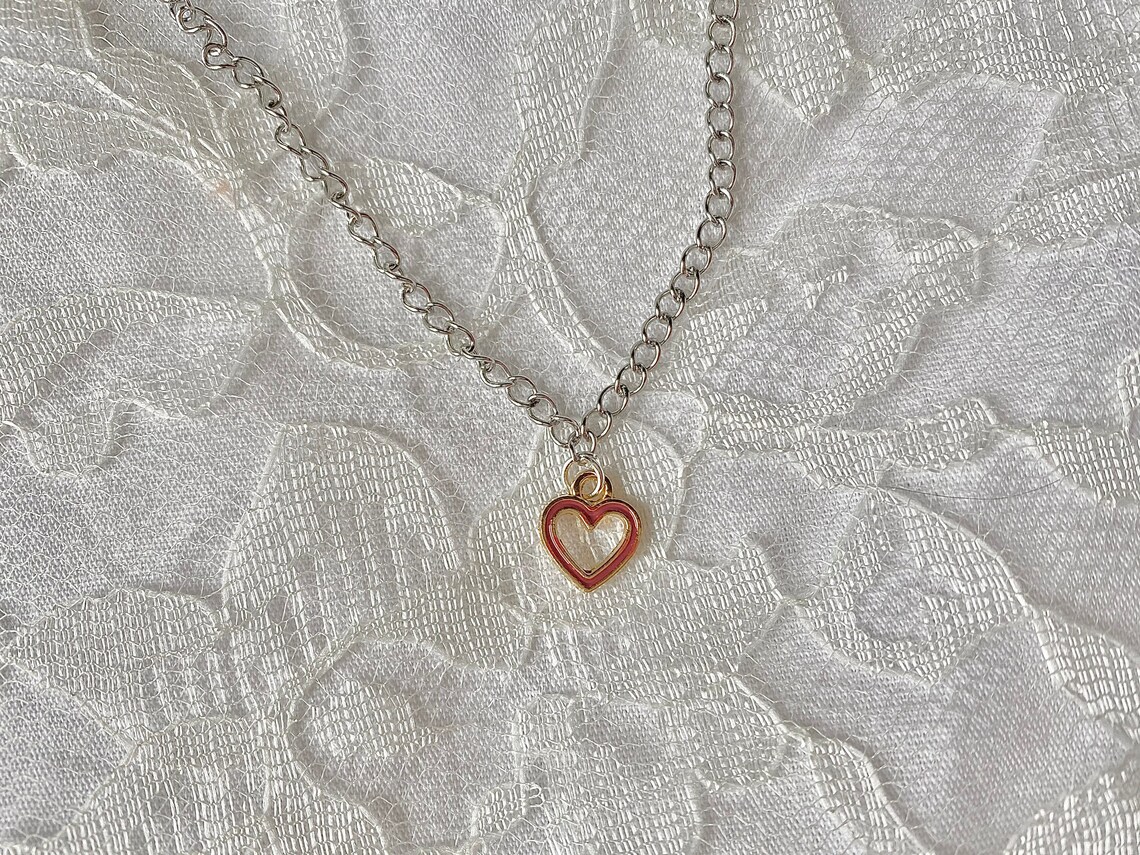 Heart Necklace valentines day necklace valentines day gift Etsy
