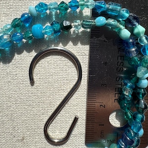 Bead Curtains: Green Garden Light Boho, All Glass Hippie Style Handmade Sun Catcher image 9